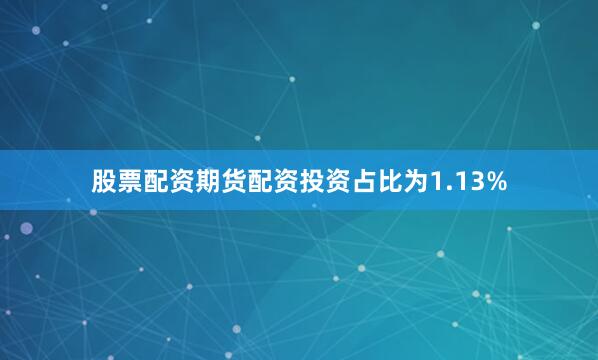 股票配资期货配资投资占比为1.13%